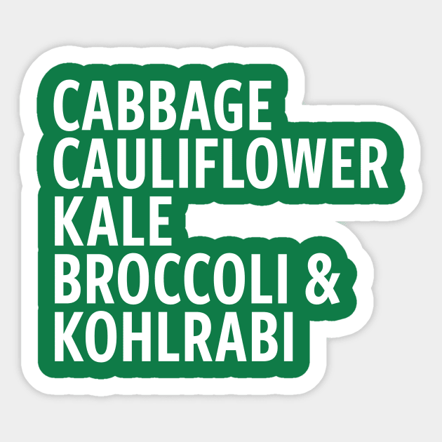 Cabbage Family Reunion Sticker by Kale Von Celery